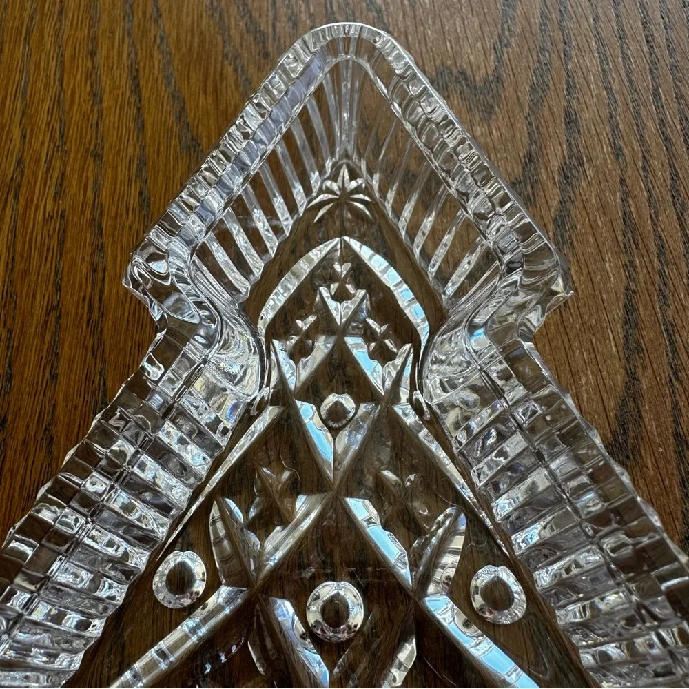 Waterford Crystal Figurine Christmas Tree Candy Dish Decorative Tray Retired - Picture 11 of 11